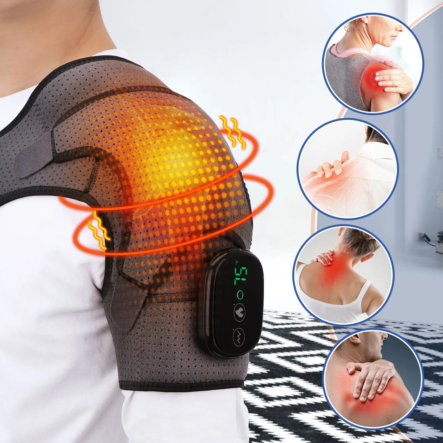 Soothwell TotalEase™ Heated Shoulder Strap With Massage