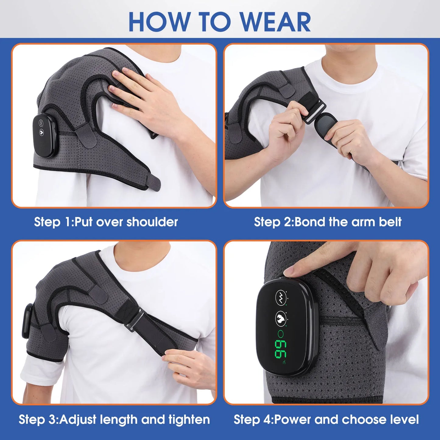 Soothwell TotalEase™  Heated Shoulder Strap With Massage